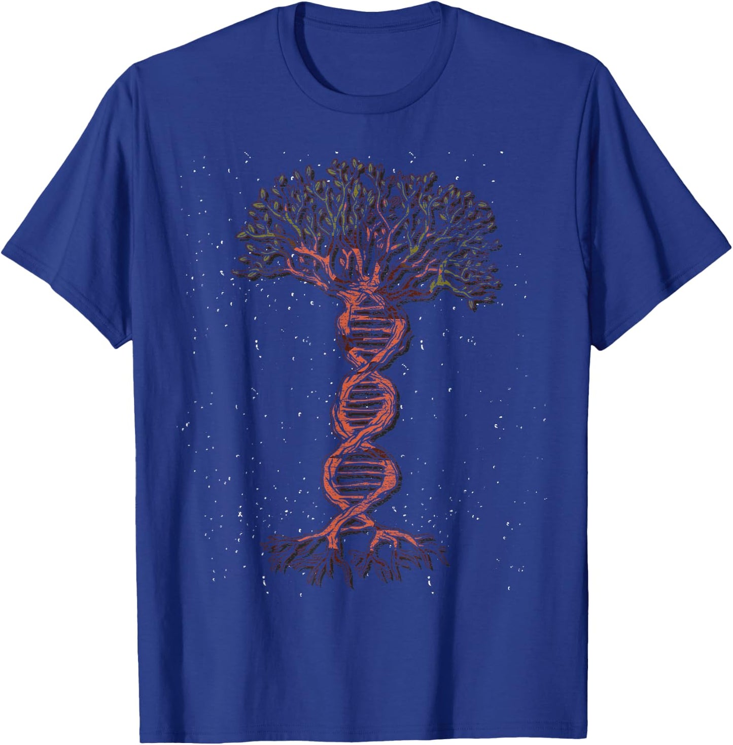Nature DNA Tree Plants Lab Chemistry Biology T-Shirt - T-Shirt | Royal