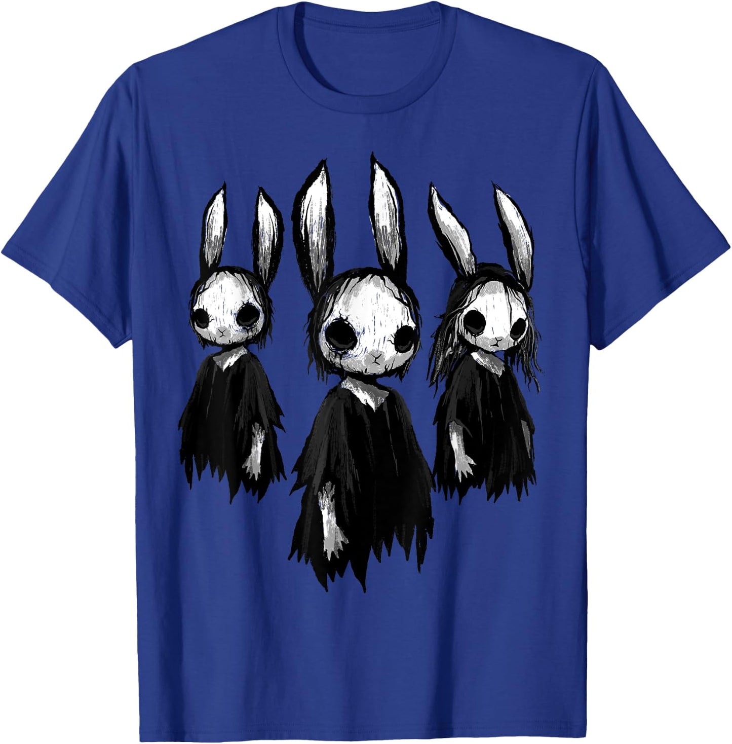 Gothic Shirt Creepy Bunny Goth Rabbit Evil Bunnies Weirdcore T-Shirt - T-Shirt | Royal