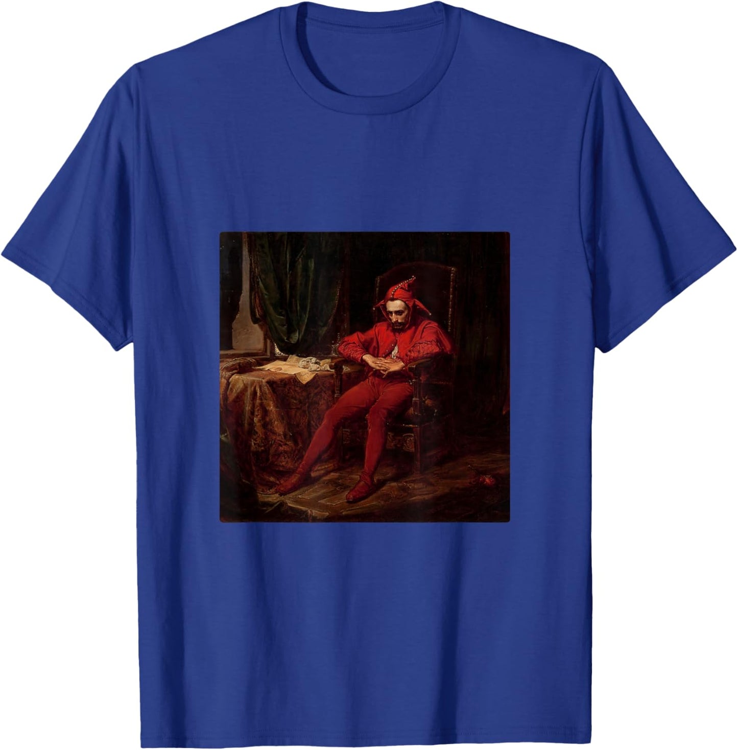 Sad Jester Stanczyk in Red Jan Matejko Art T-Shirt - T-Shirt | Royal