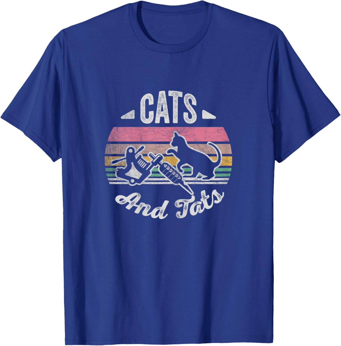 Vintage Cats And Tats Shirt Cat Tattoo Lover Cats & Tats Women T-Shirt - T-Shirt | Royal