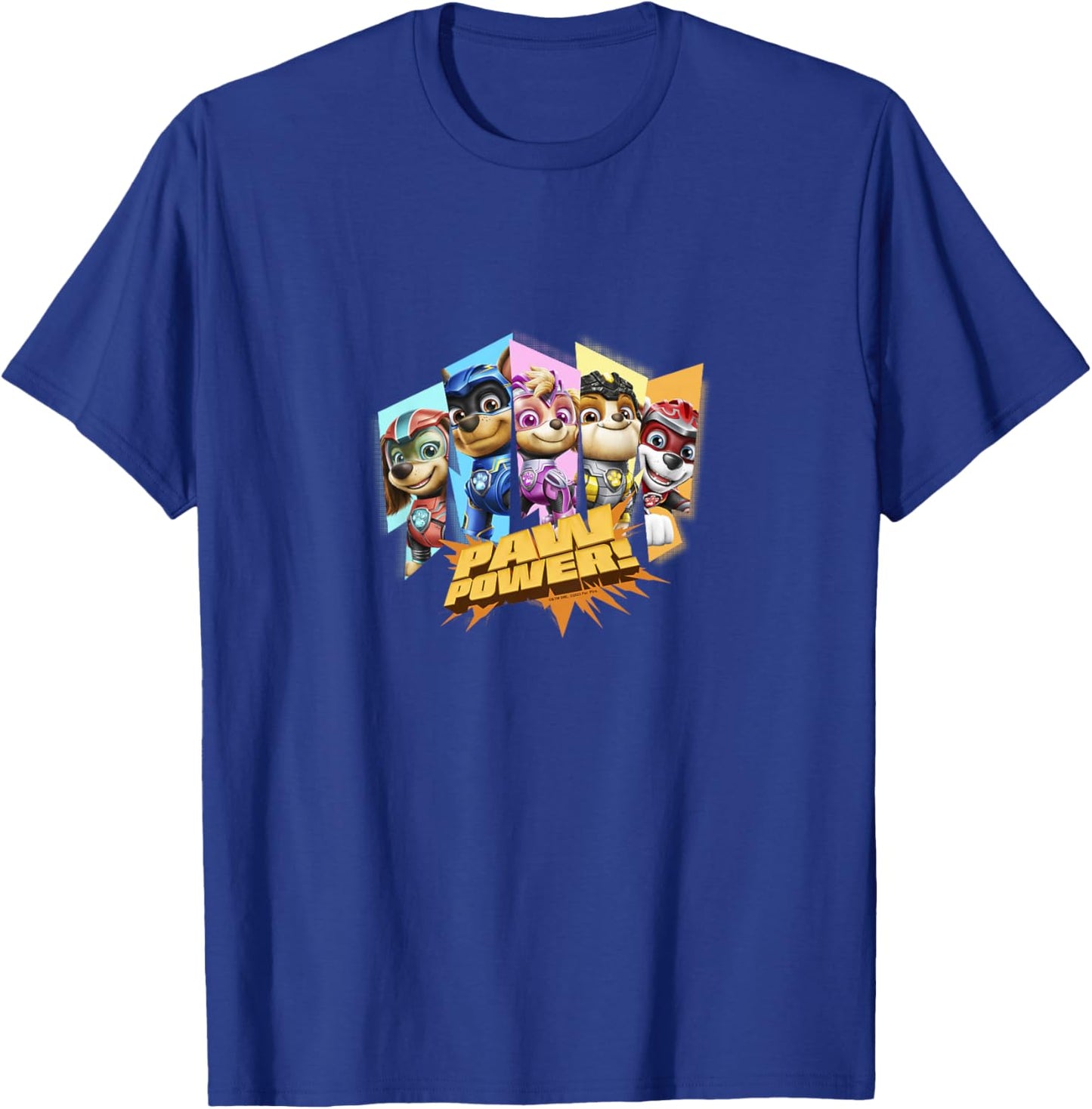 Kids PAW Patrol: The Mighty Movie Paw Power Stripes Poster T-Shirt - T-Shirt | Royal