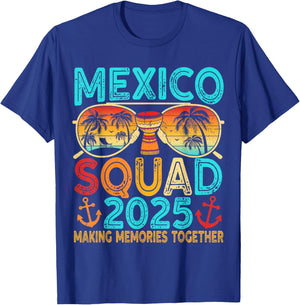 Mexico Vacation Squad 2025 Matching Family Vacation Group T-Shirt - T-Shirt | Royal