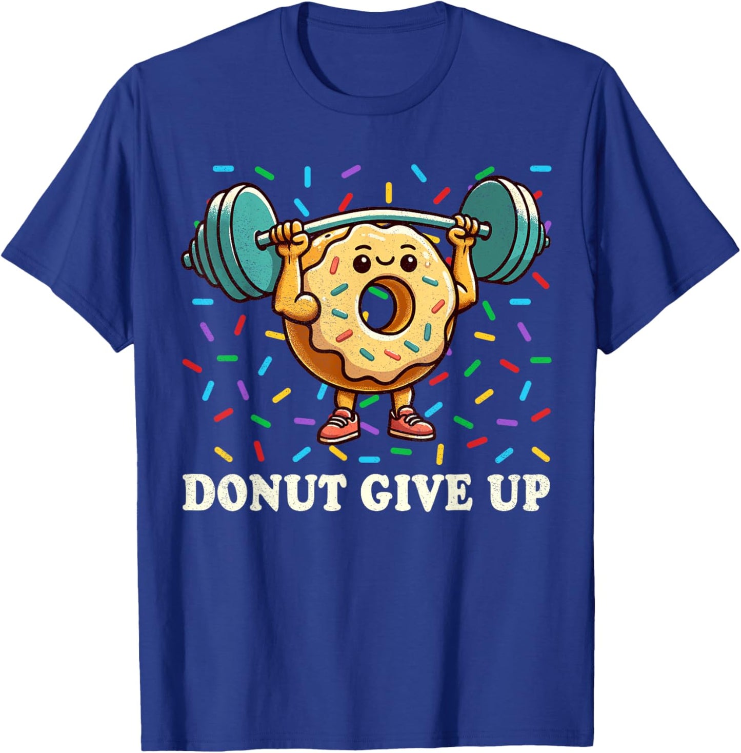 Weightlifting - Funny Fitness Workout Gym Donut Lover T-Shirt - T-Shirt | Royal