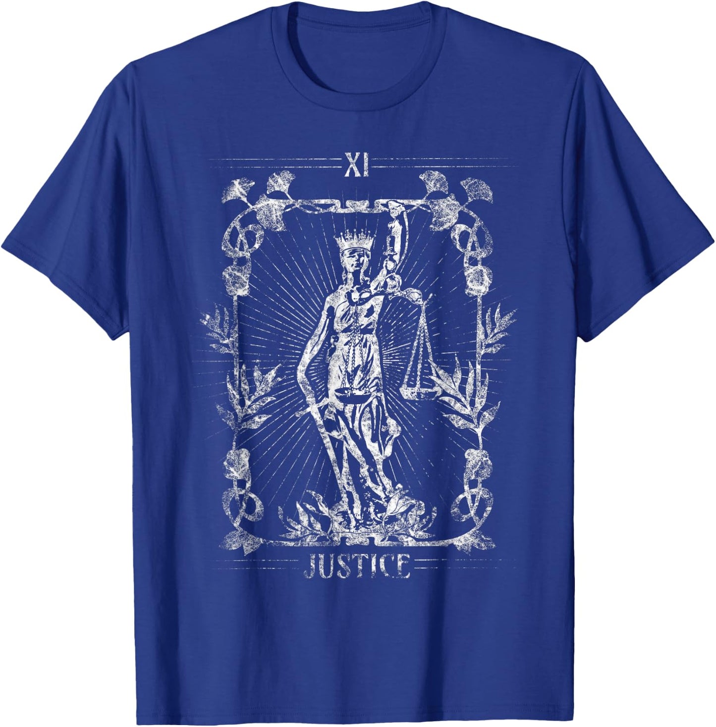 Justice Tarot Card Vintage Gothic Retro Style T-Shirt - T-Shirt | Royal