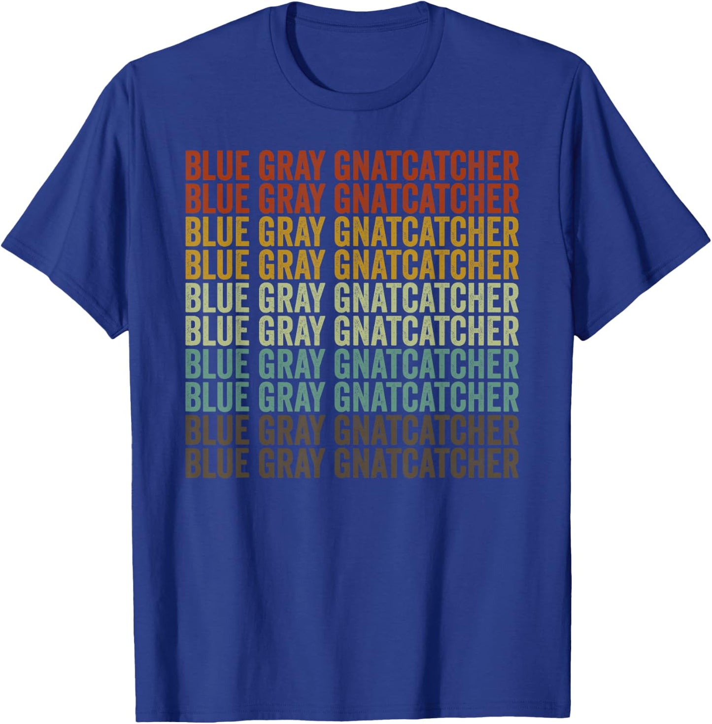 Blue Gray Gnatcatcher Retro T-Shirt - T-Shirt | Royal