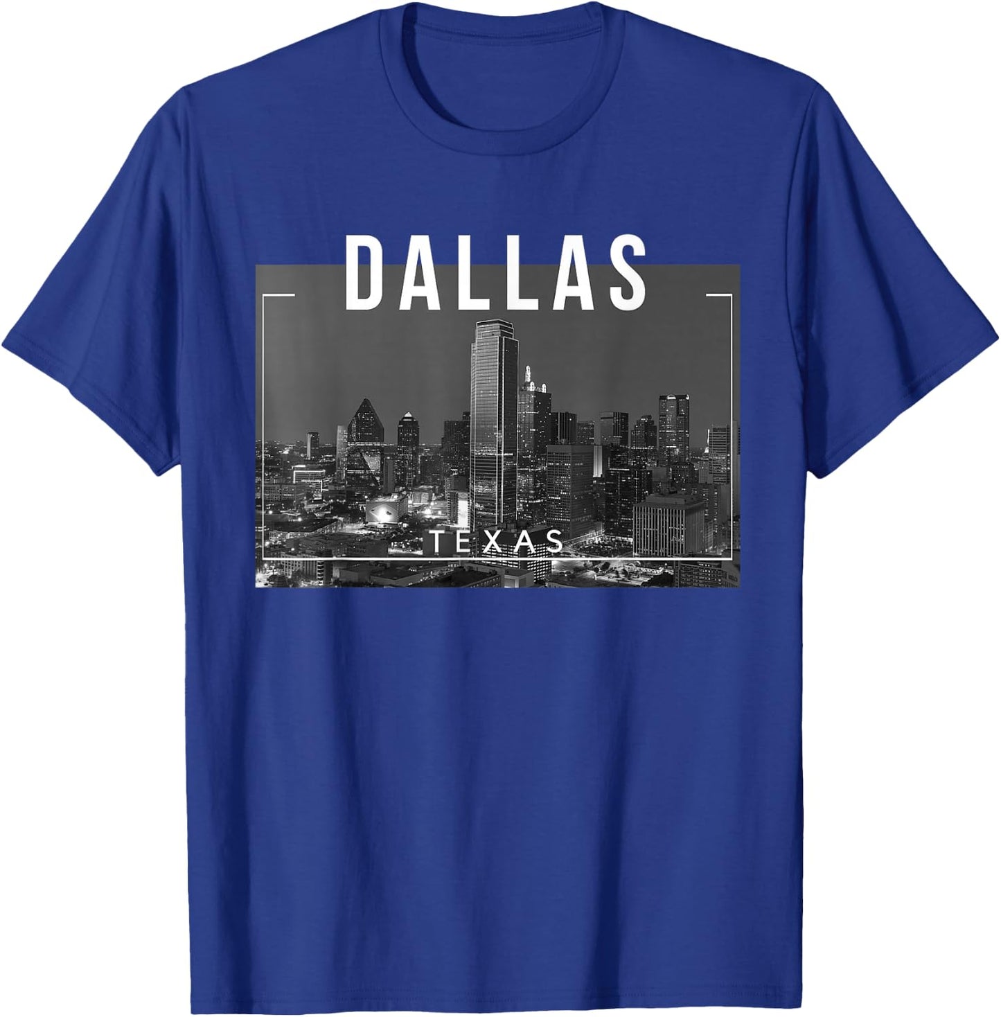 Dallas Texas Skyline, Big D, D-Town T-Shirt - T-Shirt | Royal