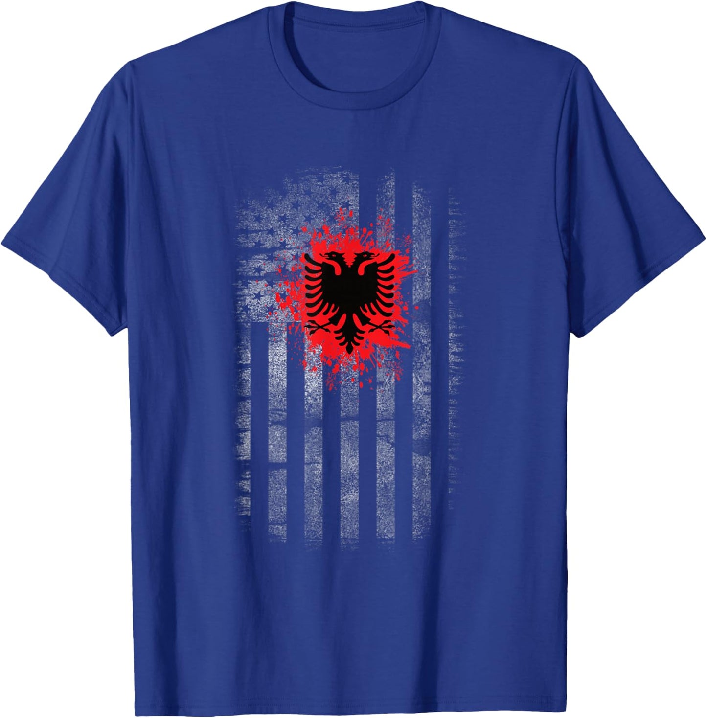 Albanian US Flag Albanian Eagle Gift Albania T-Shirt - T-Shirt | Royal