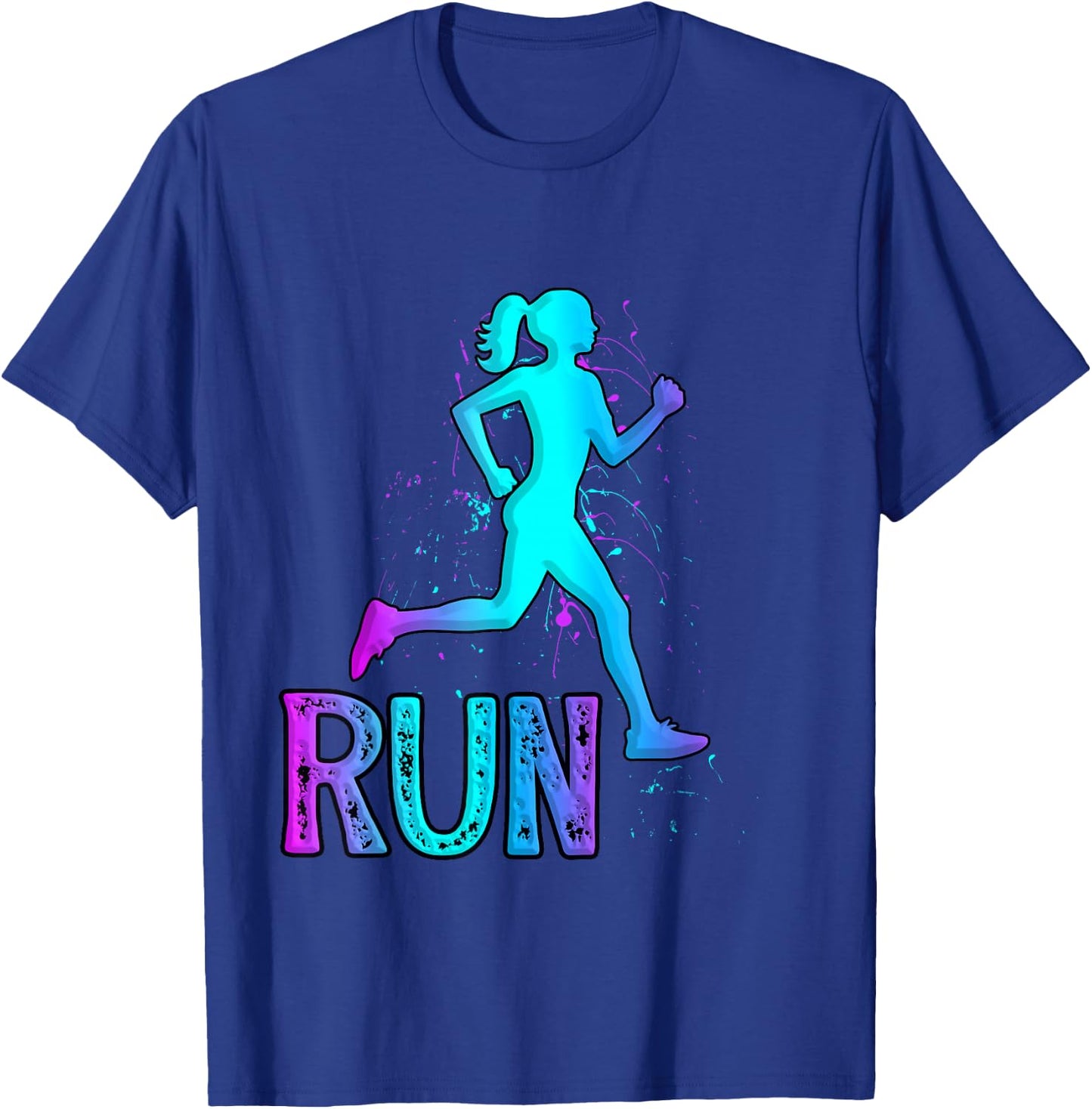 Running Girl for girls runners T-Shirt - T-Shirt | Royal