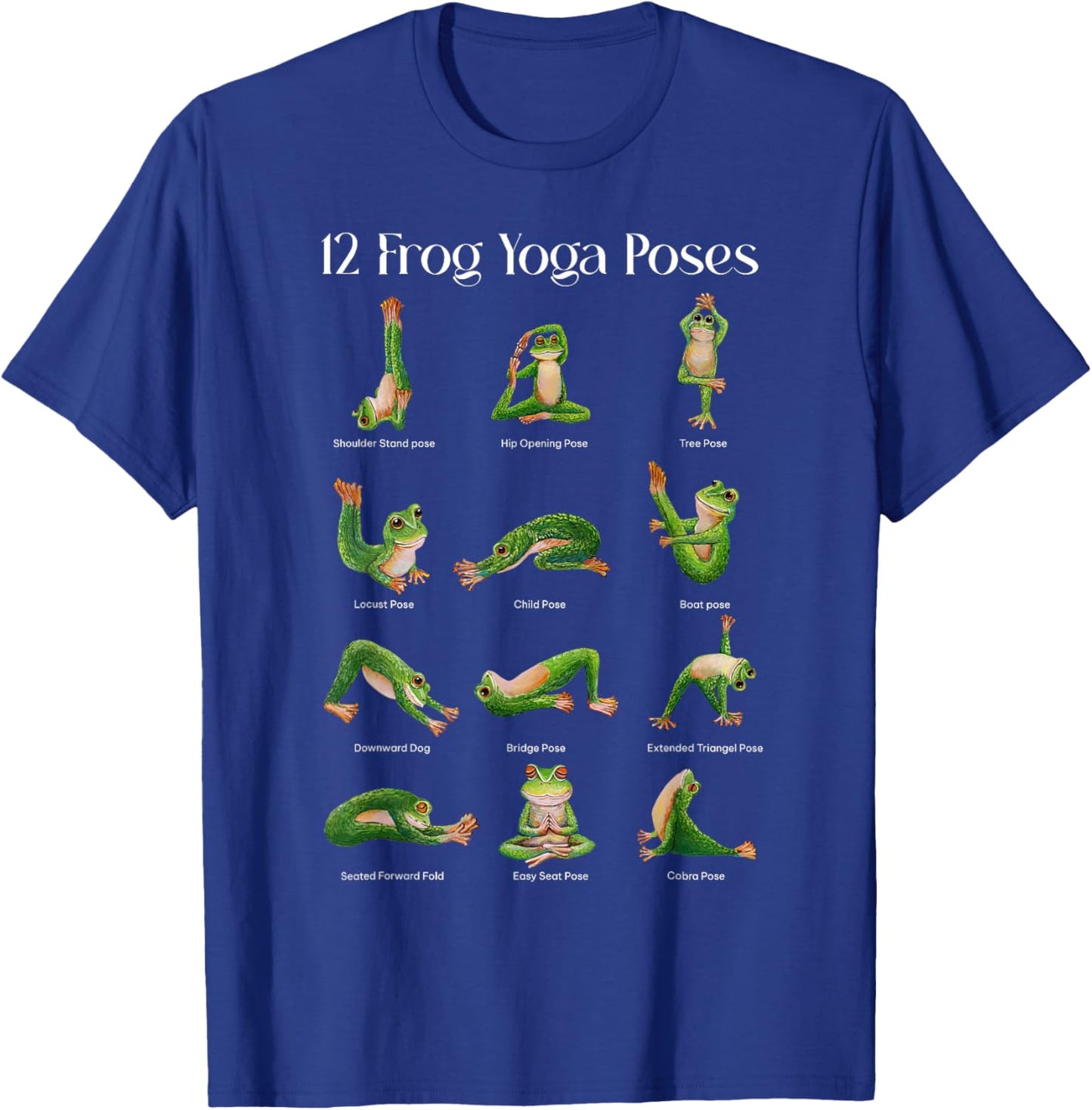 Yoga Frog Namaste Meditation Yoga Pose Frog Love T-Shirt - T-Shirt | Royal