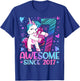 7 Years Old Flossing Unicorn Gifts 7th Birthday Girl Party T-Shirt - T-Shirt | Royal