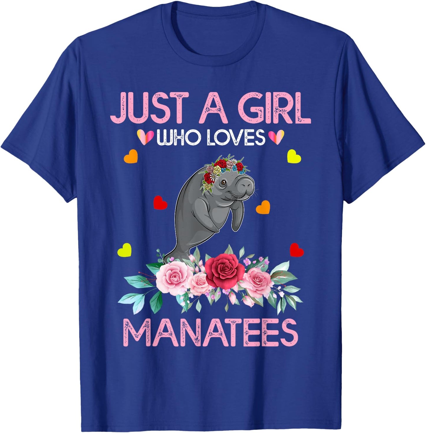 Manatee Kids Just A Girl Who Loves Manatees T-Shirt - T-Shirt | Royal
