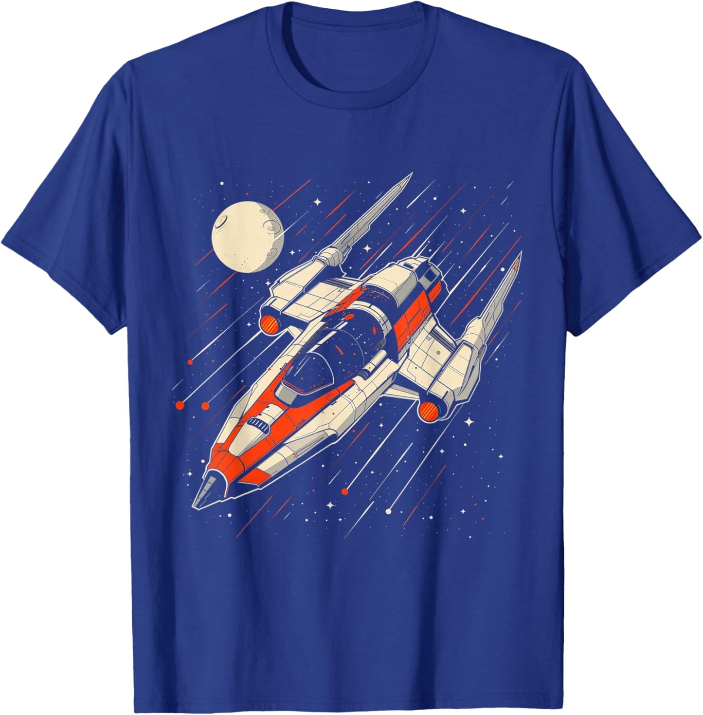 Retro Spaceship Vintage T-Shirt - T-Shirt | Royal