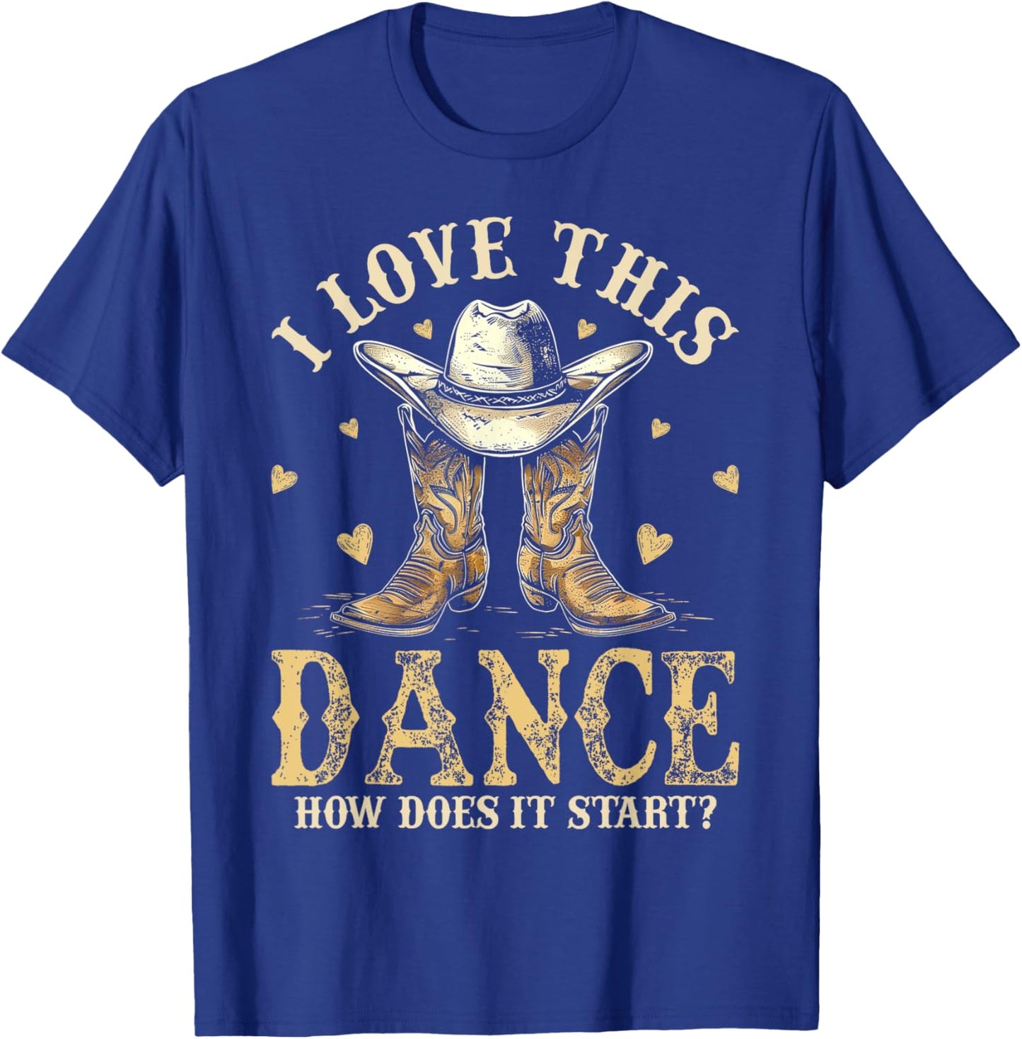 How Does This Dance Start Line Dancer Country T-Shirt - T-Shirt | Royal