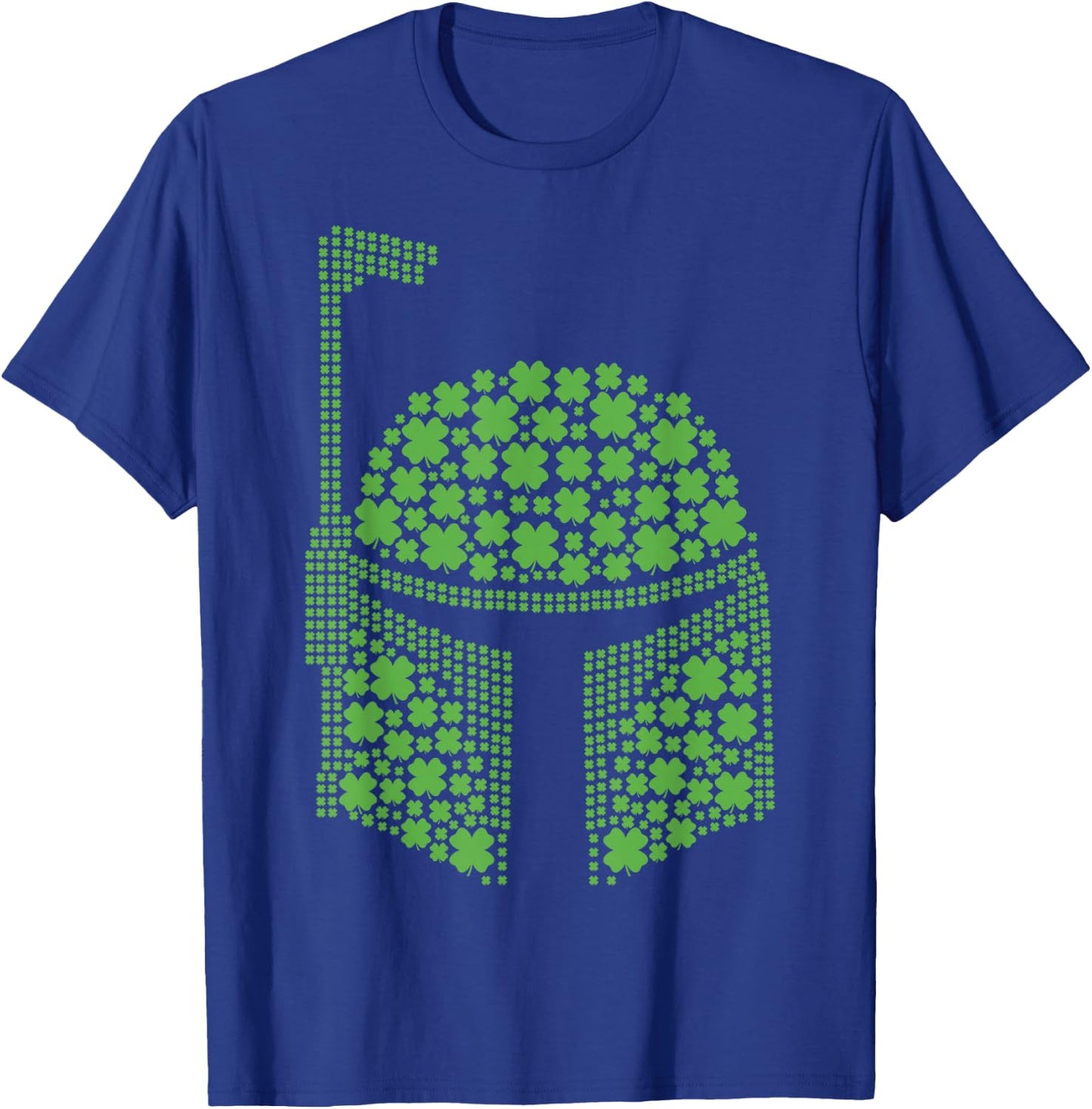 Star Wars Boba Fett Clover Helmet St Patrick's T-Shirt - T-Shirt | Royal