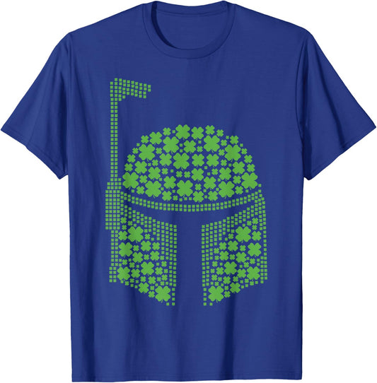 Star Wars Boba Fett Clover Helmet St Patrick's T-Shirt - T-Shirt | Royal