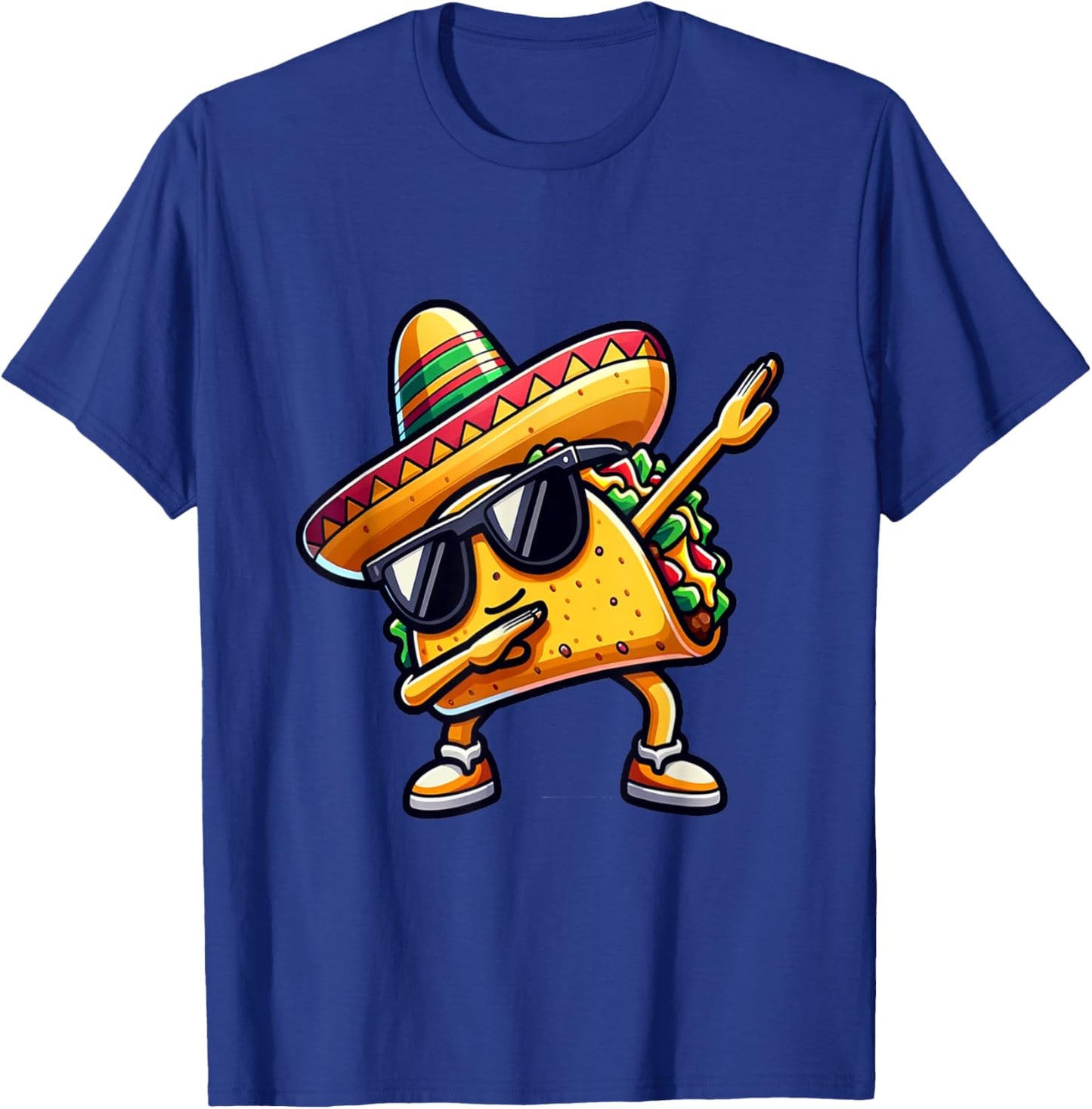 Mexican Food Dabbing Taco T-Shirt - T-Shirt | Royal