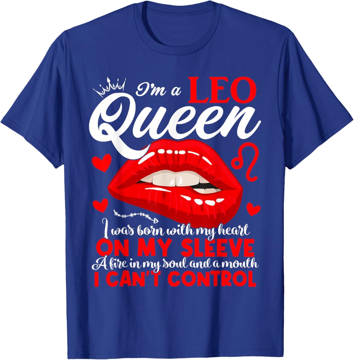 Leo Queen I'm Stronger July August Birthday Leo Zodiac Sign T-Shirt - T-Shirt | Royal