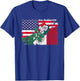 Mexico US Flag Mexican Flag American Flag Rose Kids Men T-Shirt - T-Shirt | Royal