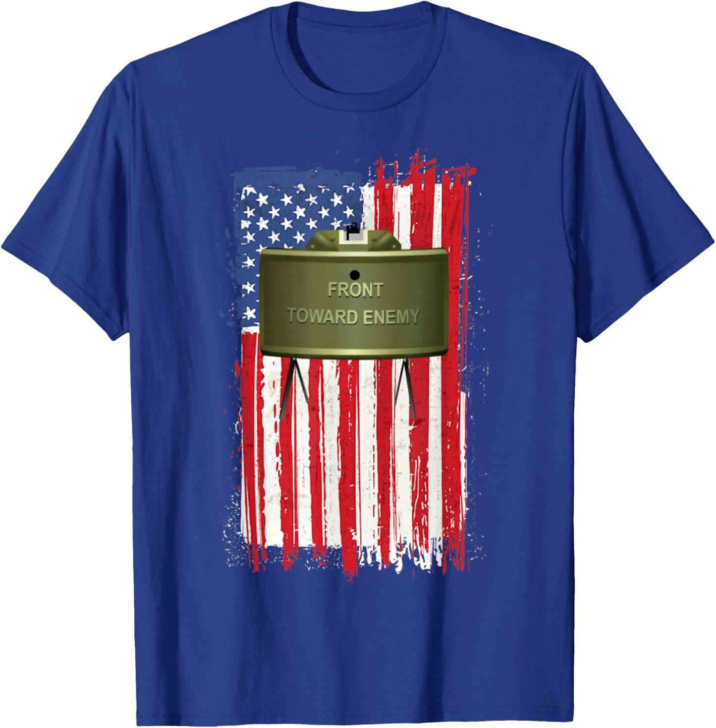 Claymore Mine American Flag T-Shirt - T-Shirt | Royal