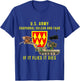 US Army Chaparral Vulcan and FAAR Patriotic 32 AADCOM T-Shirt - T-Shirt | Royal