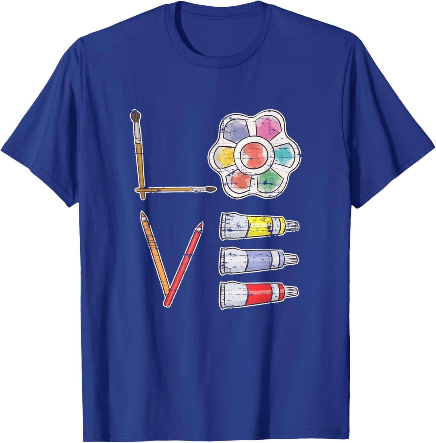 Painter Valentines Day Gift Painting Tools Drawing Artist T-Shirt - T-Shirt | Royal