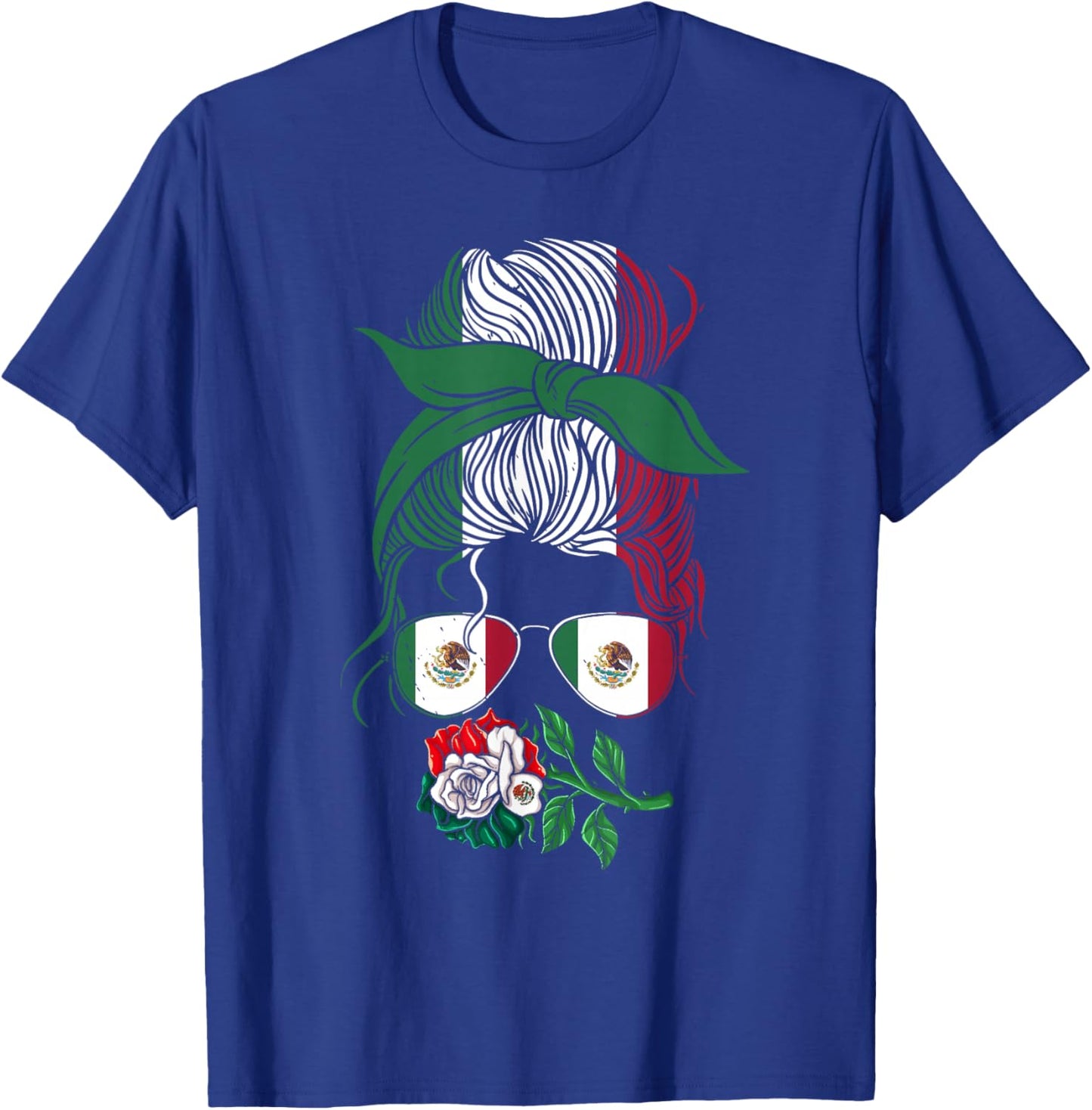 Mexico Gift Rose Tijuana Mexican Hispanic Pride Poncho T-Shirt - T-Shirt | Royal
