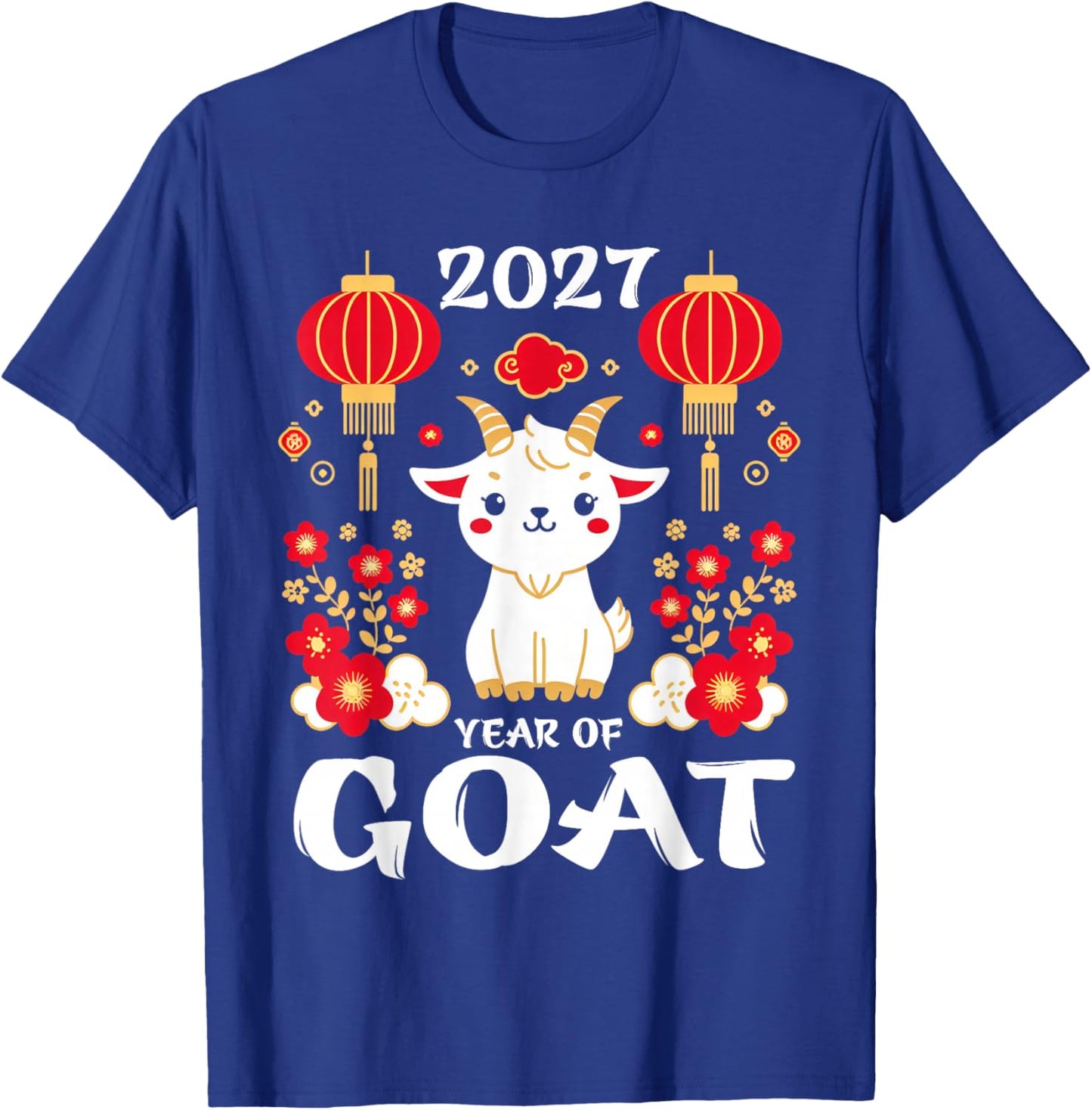 Chinese New Year 2027 Year of The Goat 2027 New Year Kids T-Shirt - T-Shirt | Royal