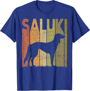 Saluki Vintage Saluki Dog Retro Dog Saluki Lover Men Women Girls Kids T-Shirt - T-Shirt | Royal
