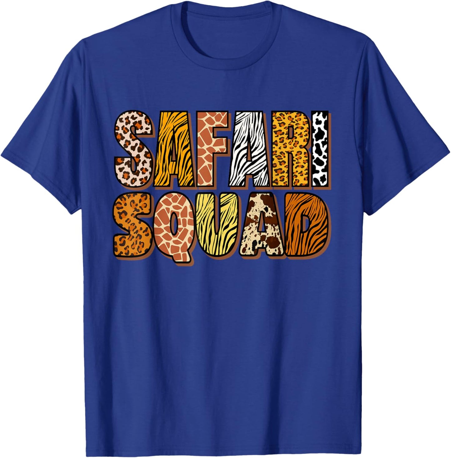 Safari Squad Africa Animal Skin for Boys Girls Children Men T-Shirt - T-Shirt | Royal