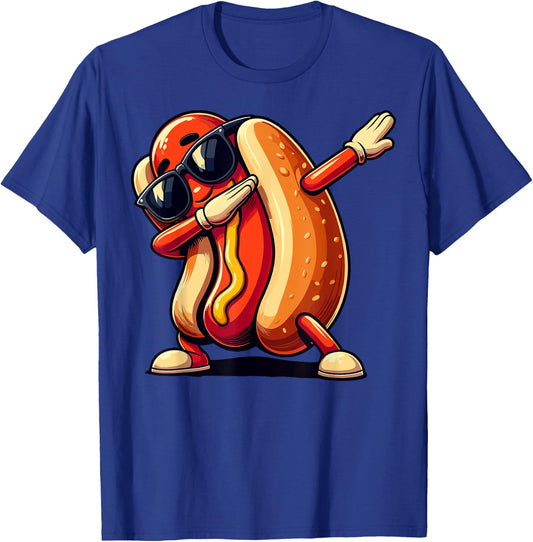 Cool Hot Dog Dabbing Funny Fast Food Hotdog Lovers Toddler T-Shirt - T-Shirt | Royal