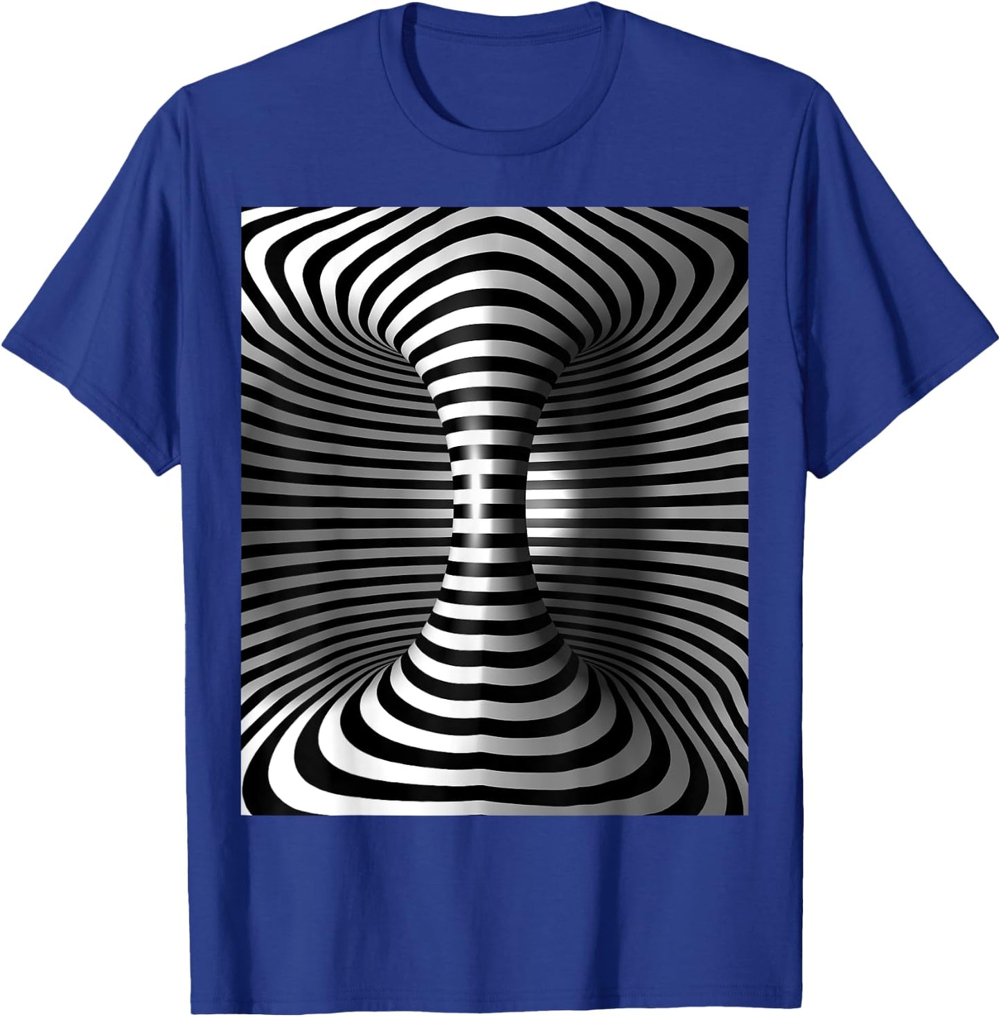 Optical Illusion of a 3d Torus Cylinder shiny T-Shirt - T-Shirt | Royal