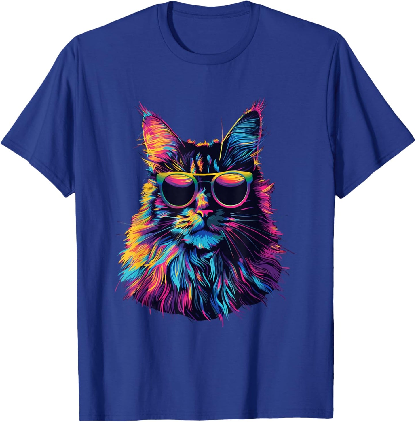 Maine Coon Cat Lovers Design Pop Art Funny Maine Coon Cat T-Shirt - T-Shirt | Royal