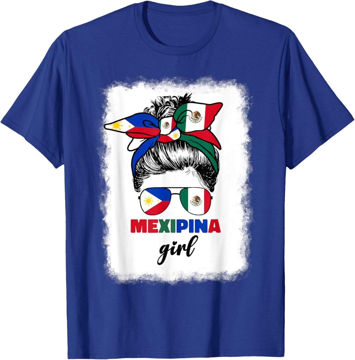 Mexipina Girl Half Mexican And Filipino Mexico Flag Women T-Shirt - T-Shirt | Royal