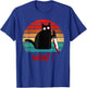 Vintage Cat What? Funny Black Cat Murderous Cat With Knife Women Kids T-Shirt - T-Shirt | Royal