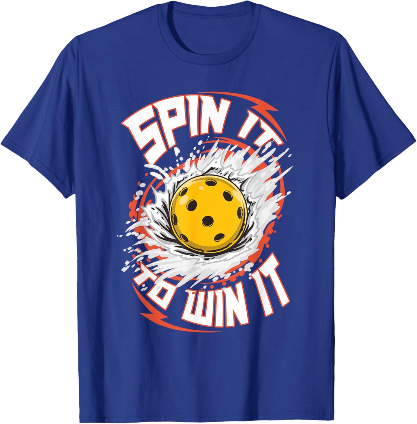 Spin it Win it Pickleball Player Cute Funny Fan Gag T-Shirt - T-Shirt | Royal