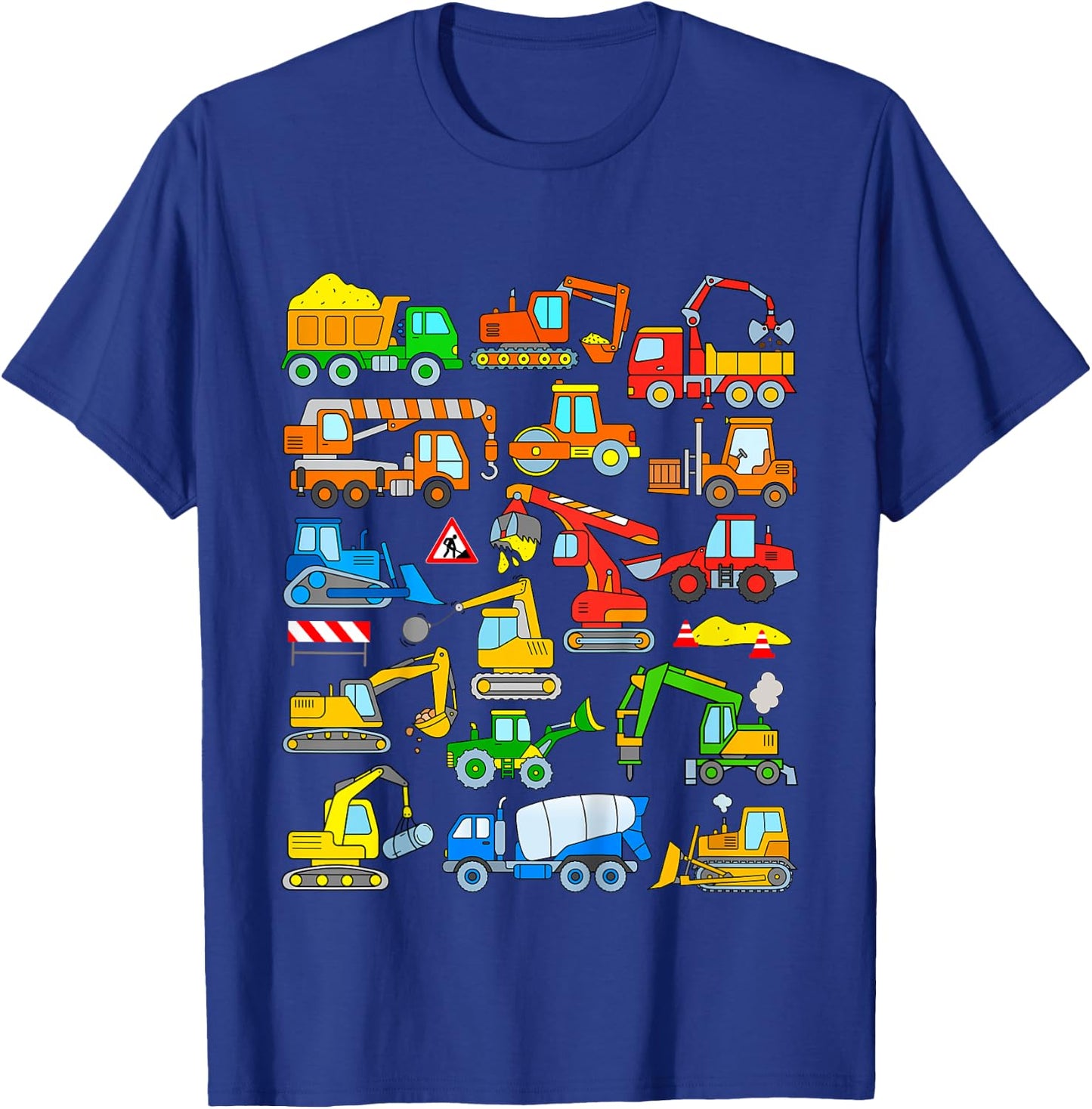 Kids Diggers Excavators Toddler Boys T-Shirt - T-Shirt | Royal