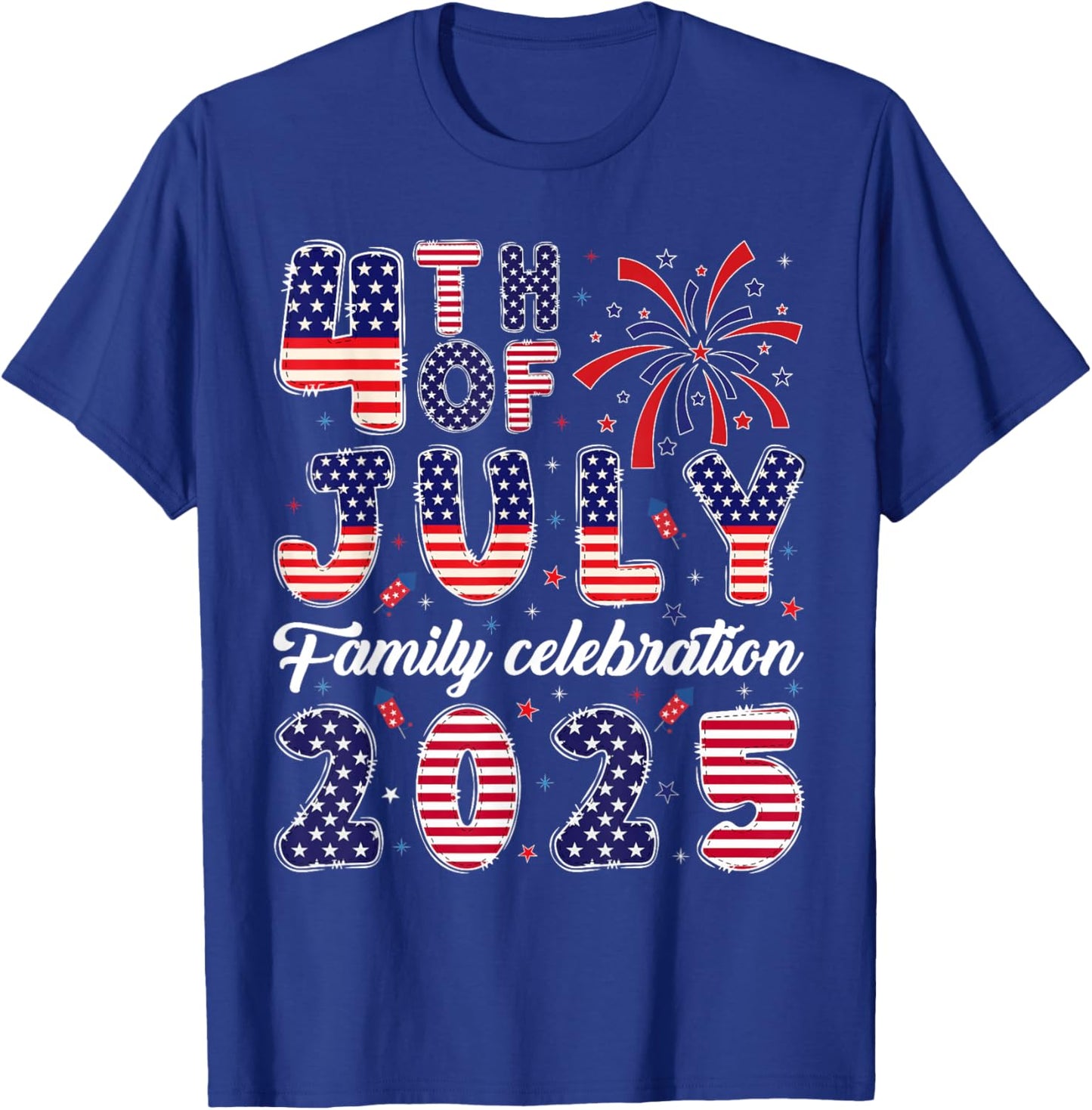 Family Matching Group 4th of July Family Celebration 2025 T-Shirt - T-Shirt | Royal