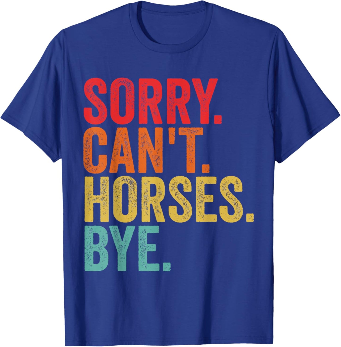 Funny Horse Shirt Women Boys or Girls T-Shirt - T-Shirt | Royal