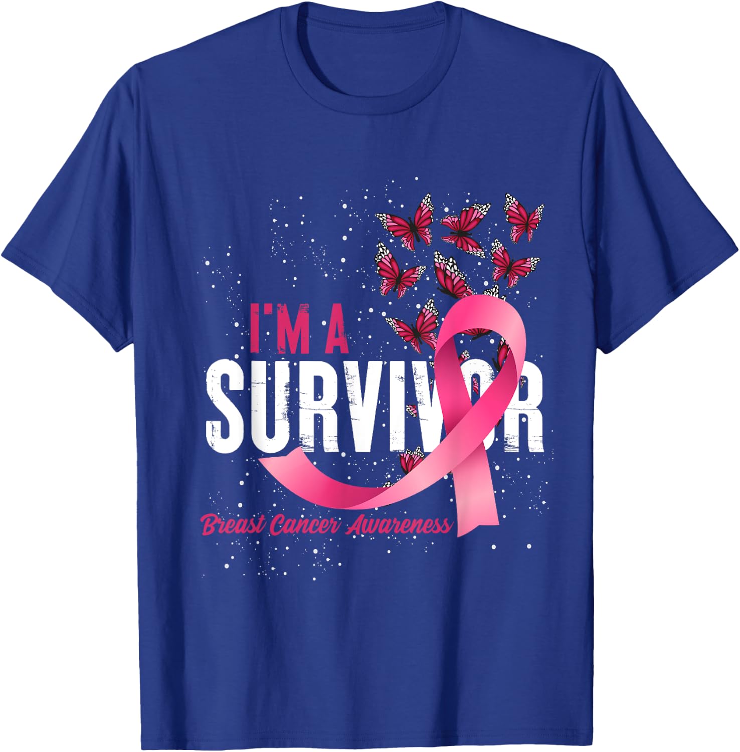 Im A Survivor Breast Cancer Awareness T-Shirt - T-Shirt | Royal