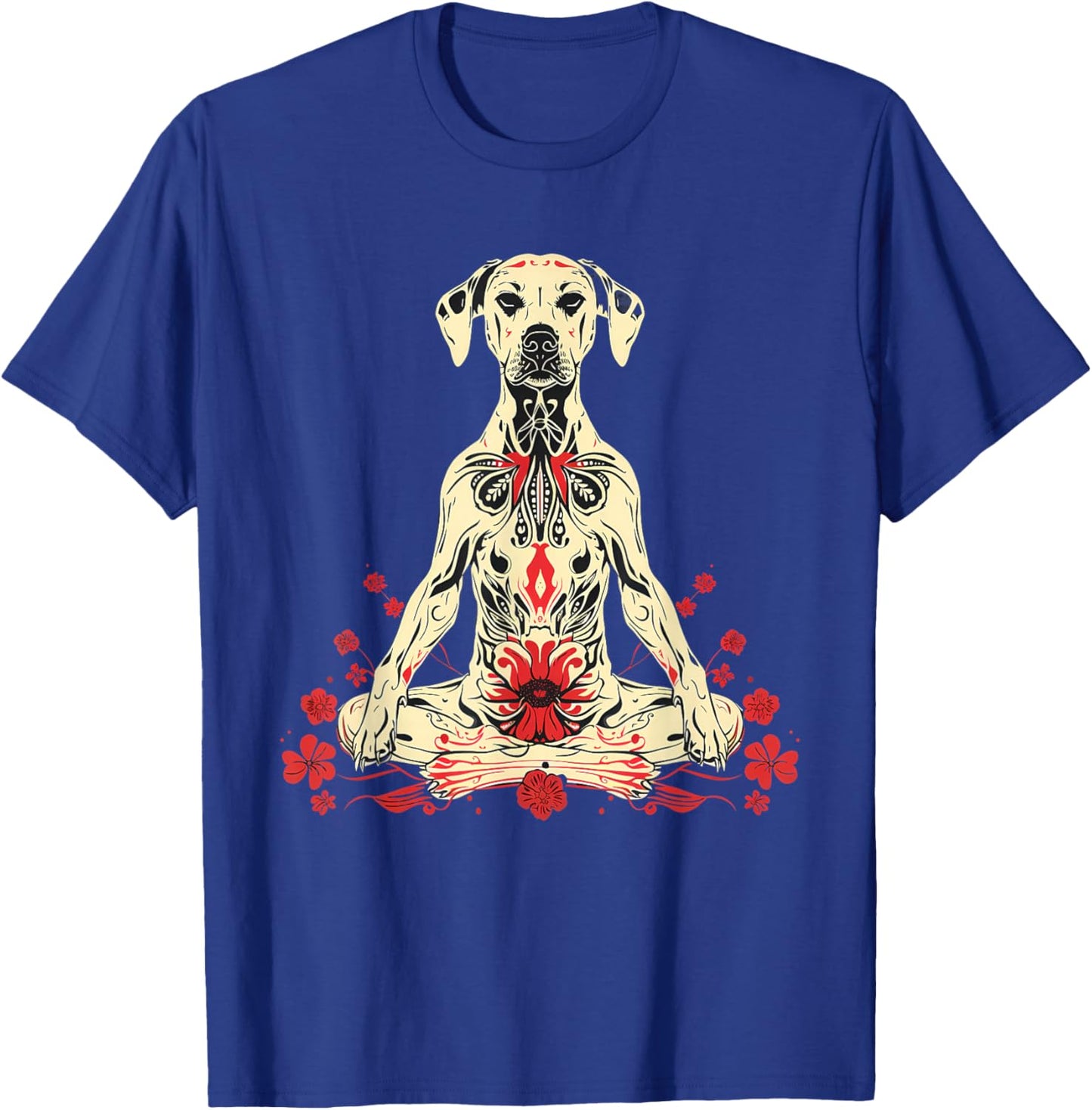 Dog Buddha Meditation Spiritual Yoga Buddhist Spirituality T-Shirt - T-Shirt | Royal
