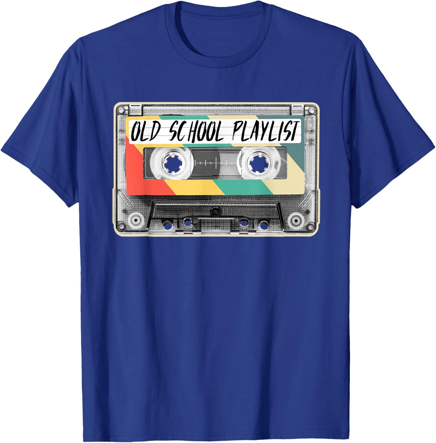 80s Cassette Tape Fashion Old School Playlist 1980s Costume T-Shirt - T-Shirt | Royal