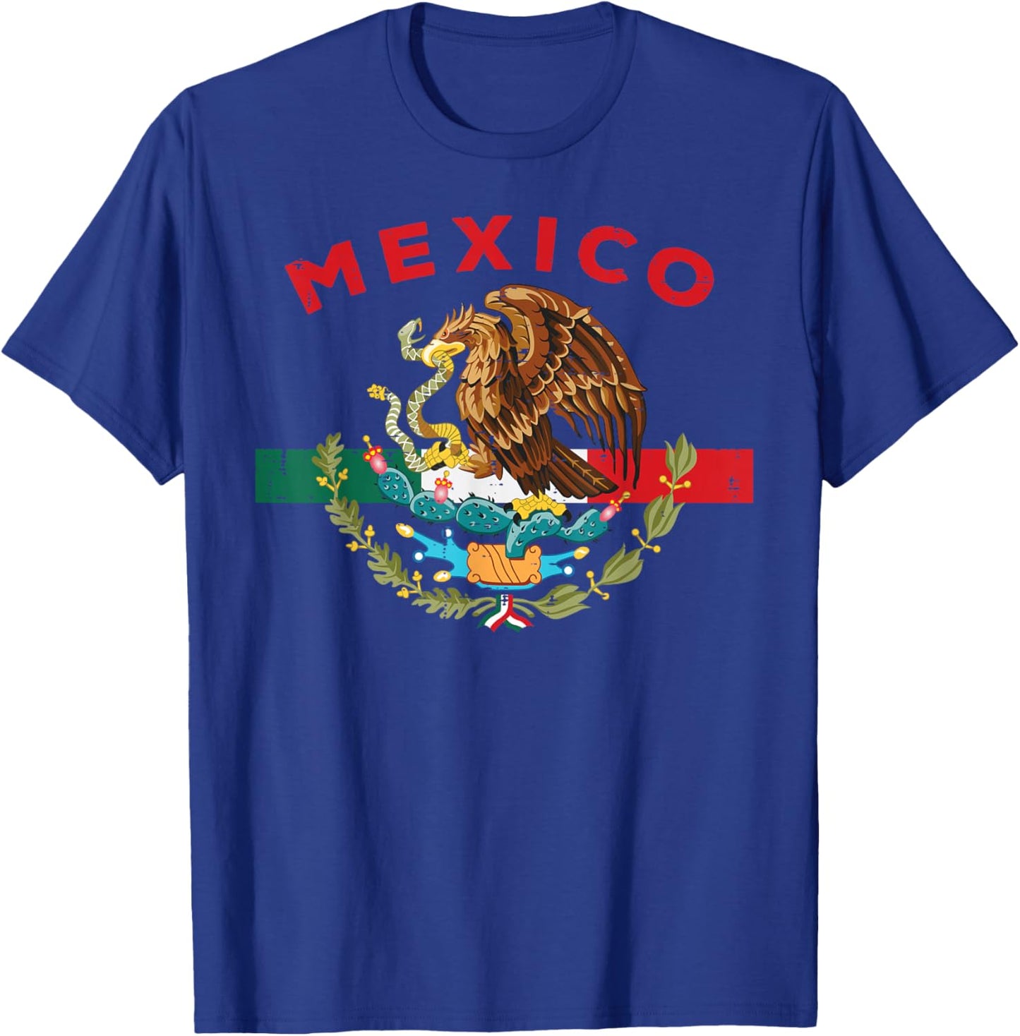 Mexican Independence Day Mexico Flag Eagle Men Women Kids T-Shirt - T-Shirt | Royal