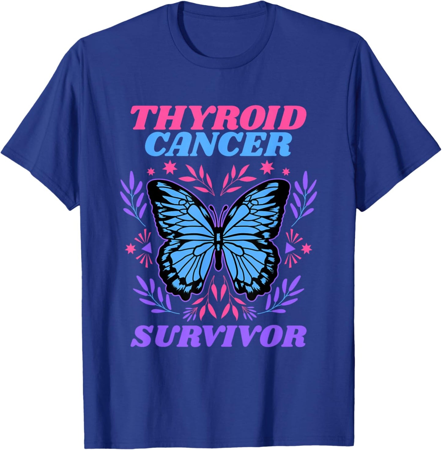 Thyroid Cancer Survivor, Thyroid Cancer Awareness T-Shirt - T-Shirt | Royal