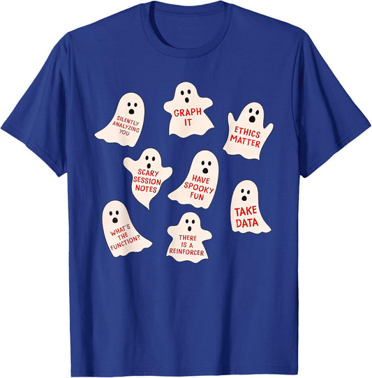 ABA Halloween Behavior Fall Applied Behavior Analysis T-Shirt - T-Shirt | Royal