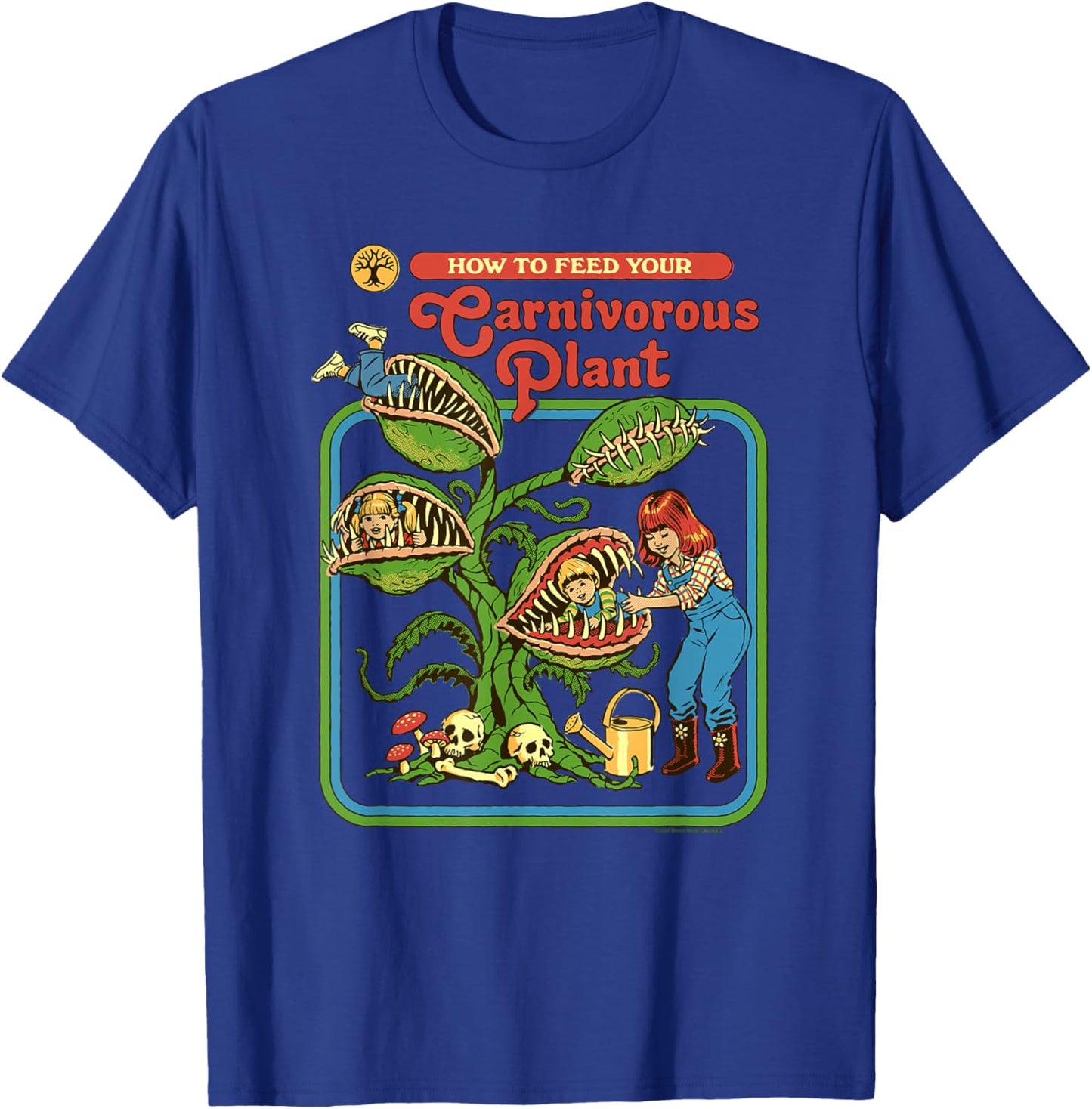Steven Rhodes How to Feed Your Carnivorous Plant Dark Humor T-Shirt - T-Shirt | Royal
