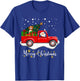 Merry Christmas Xmas With Santa Claus and Beagle Dog T-Shirt - T-Shirt | Royal