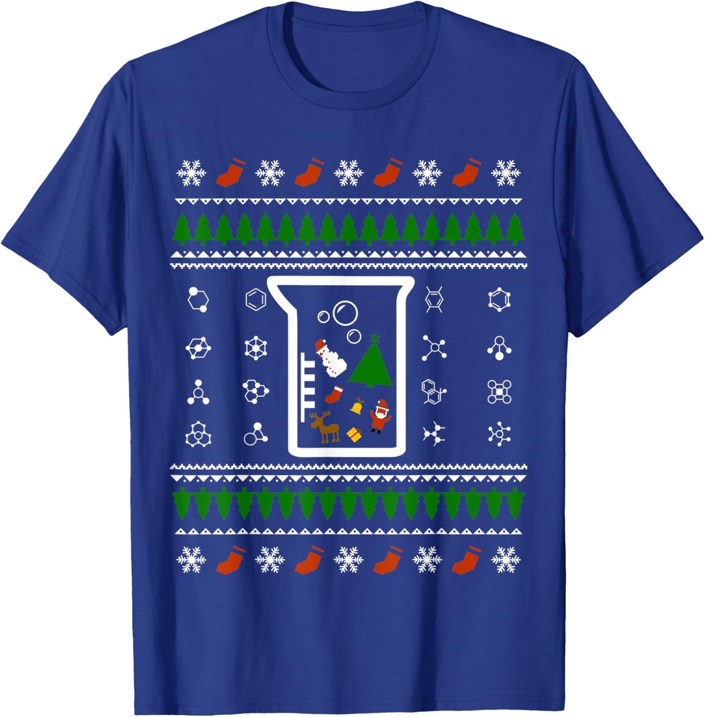 Chemist Tree, Oh Chemistry Tree | Ugly Christmas T-Shirt - T-Shirt | Royal