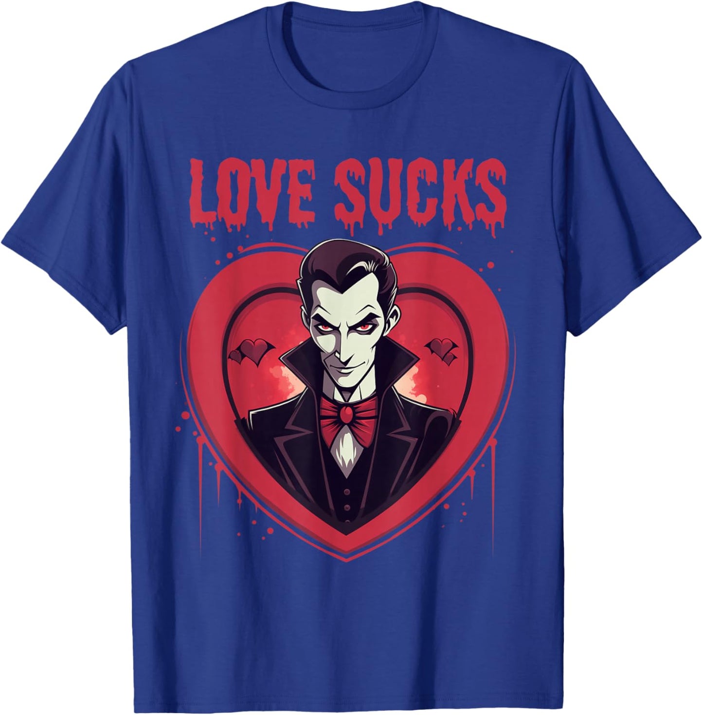 Valloween Love Sucks Vampire Anti Valentines Halloween T-Shirt - T-Shirt | Royal