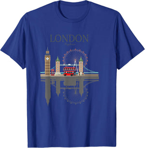 London Souvenir City Vintage British UK Men Women Gift T-Shirt - T-Shirt | Royal