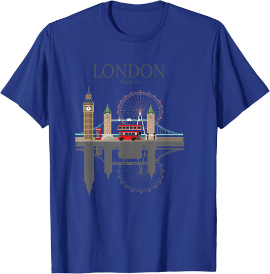 London Souvenir City Vintage British UK Men Women Gift T-Shirt - T-Shirt | Royal